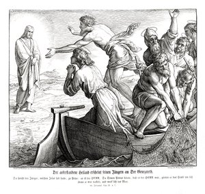 Jézus megjelenik tanítványainak, János evangéliuma alkotó: Julius Schnorr von Carolsfeld