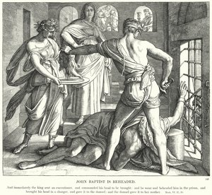 Keresztelő Jánost lefejezték alkotó: Julius Schnorr von Carolsfeld