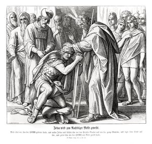 Józsuét kinevezik Mózes utódjának, Numberst alkotó: Julius Schnorr von Carolsfeld