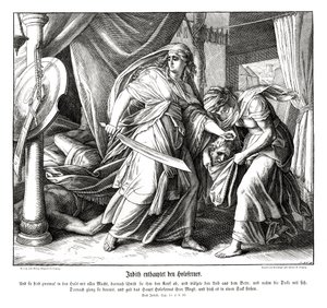 Judit lefejezi Holofernészt, Judit könyve alkotó: Julius Schnorr von Carolsfeld