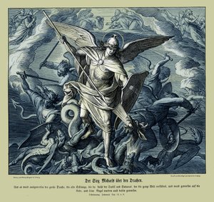 Michael győzelme a sárkány felett, Revelation alkotó: Julius Schnorr von Carolsfeld