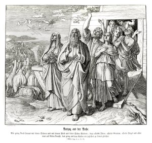 Noé és családja az özönvíz után, Genezis alkotó: Julius Schnorr von Carolsfeld