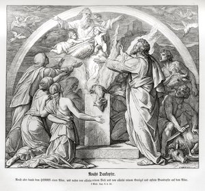 Noé hálaáldozata az özönvíz után, Genesis alkotó: Julius Schnorr von Carolsfeld