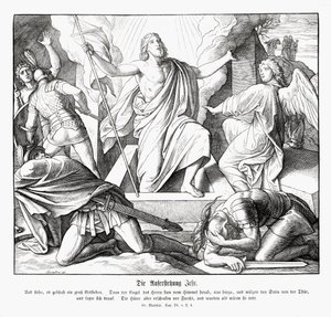 Jézus feltámadása, Máté evangéliuma alkotó: Julius Schnorr von Carolsfeld