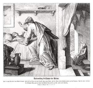 Az özvegy fiának újjáélesztése alkotó: Julius Schnorr von Carolsfeld