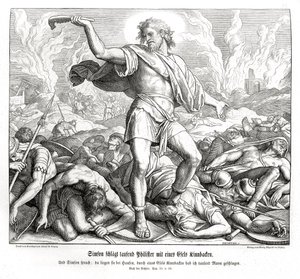 Sámson ezer filiszteust, Bírát öl meg alkotó: Julius Schnorr von Carolsfeld