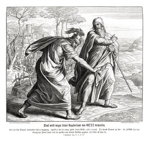 Saul elveszti Izrael királyságát alkotó: Julius Schnorr von Carolsfeld