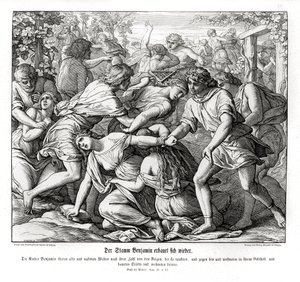 Benjámin fiai és Siló leányai, bírák alkotó: Julius Schnorr von Carolsfeld