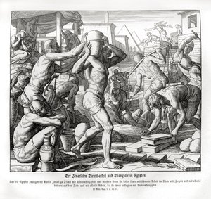 Az izraeliták rabszolgák Egyiptomban, Exodus alkotó: Julius Schnorr von Carolsfeld