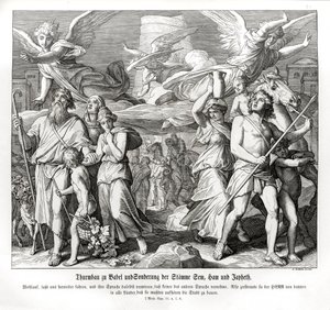 Bábel tornya, Genesis alkotó: Julius Schnorr von Carolsfeld