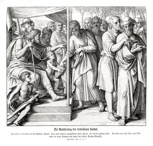Az ígéret földjének felosztása, Józsué alkotó: Julius Schnorr von Carolsfeld