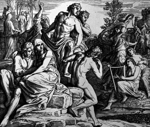 The sinning angels alkotó: Julius Schnorr von Carolsfeld