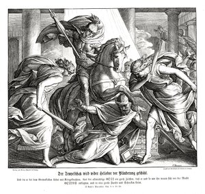 A templomi kincstár védett, 2 Makkabeus alkotó: Julius Schnorr von Carolsfeld