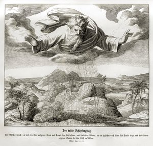 A teremtés harmadik napja, Genezis alkotó: Julius Schnorr von Carolsfeld