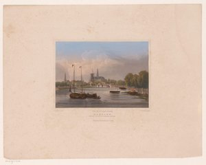Kilátás Haarlemre Haarlem a Noorder-Sparen felől nézve (cím az objektumon) alkotó: Julius Umbach