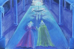 Békaherceg Happily Ever After (olajpasztell és színes papíron)