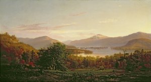 Kilátás a George-tóra alkotó: Junius R. Sloan