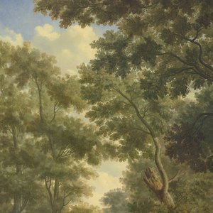 Arcadian Landscape, egy a tíz falfestményből álló sorozat egyike az amszterdami Herengracht 524 ház fő emeletének kerthelyiségében alkotó: Jurriaan Andriessen