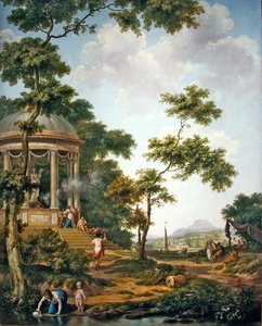 Árkádiai táj templommal (olaj, szövet) alkotó: Jurriaan Andriessen
