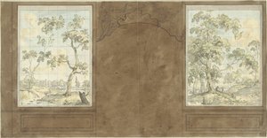 Terv Jan de Groot termének falához, Keizersgracht 187 alkotó: Jurriaan Andriessen