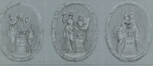 Tervek három medalionhoz: Liberty, Equality és Fraternity