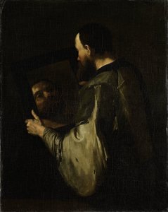 Filozófus tükörrel alkotó: Jusepe de Ribera (copy after)