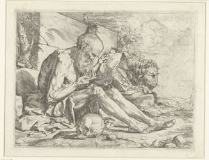 Szent Jeromos felolvasás alkotó: Jusepe de Ribera