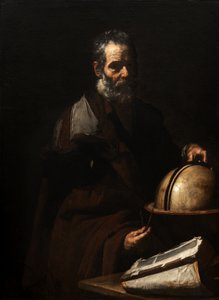 Filozófus földgömbbel (Anaxagorasz?) alkotó: Jusepe de Ribera