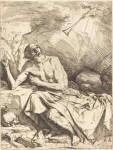 Szent Jeromos meghallja az utolsó ítélet trombitáját alkotó: Jusepe de Ribera