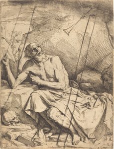 Szent Jeromos meghallja az utolsó ítélet trombitáját alkotó: Jusepe de Ribera