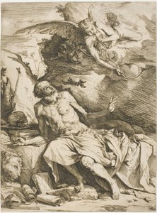 Szent Jeromos az utolsó ítélet trombitáját hallgatja alkotó: Jusepe de Ribera