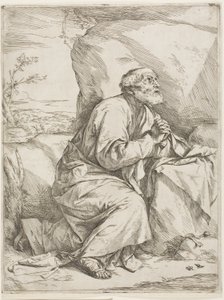 Szent Péter a sivatagban alkotó: Jusepe de Ribera
