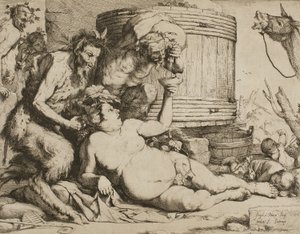Silenus a boroskádnál alkotó: Jusepe de Ribera