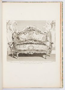 1735-ben a lengyel korona Bielinski Grand Mal grófja számára kivégzett kanapé; Bielinski grófja számára 1735-ben kivégzett kanapé, 4. tábla alkotó: Juste Aurèle Meissonnier