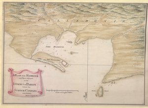 A KIKÖTŐ és a szomszédos részek TERVE a DARIEN ISTHMUSON, ahol a SCOTCH TÁRSASÁG letelepedett. / I. Watson: Mérnök: 1743. alkotó: Justly Watson