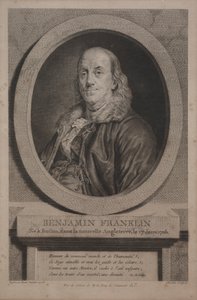 Benjamin Franklin, 1779. alkotó: Justus Chevillet
