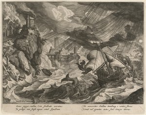 Jonah a viharos tengerbe vetve alkotó: Justus Sadeler after Paul Bril
