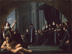 A firenzei szenátorok hűséget esküdnek Ferdinando II de