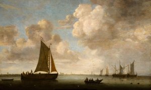 Távoli kilátás a holland partról, 1660. alkotó: Justus Verwer