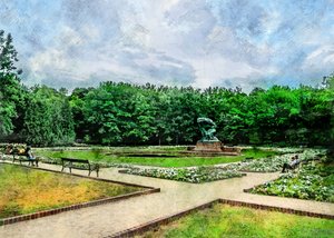 A Békés Park szobor alkotó: Justyna Jaszke