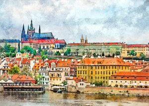 Kilátás a Prágai Várra alkotó: Justyna Jaszke