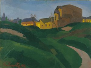 A Gellért -hegy lejtőin alkotó: József Nemes Lampérth