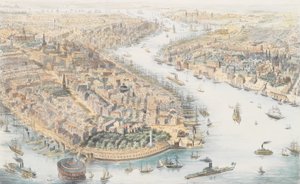 New-York délnyugatról, kb. 1852. alkotó: K. Th. Westermann