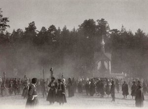 Húsvéti körmenet, Sarov-kolostor, Oroszország, 1903
