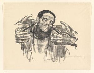 Férfi és négy kéz Fél Oroszország (eredeti cím) alkotó: Käthe Kollwitz (signed by artist)