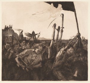 Zűrzavar (Uproar) alkotó: Käthe Kollwitz