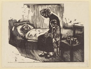 Látogatás a kórházban alkotó: Käthe Kollwitz
