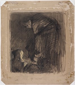 Temetés, 1903 körül (szén, pasztell és kréta a fedélzeten) alkotó: Käthe Kollwitz