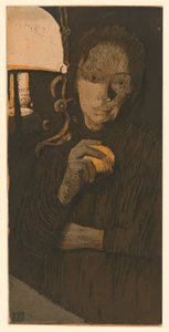 Nő naranccsal (2. állapot) alkotó: Käthe Kollwitz