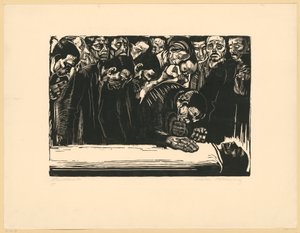 Emléklap Karl Liebknecht számára (5. állapot) alkotó: Käthe Kollwitz